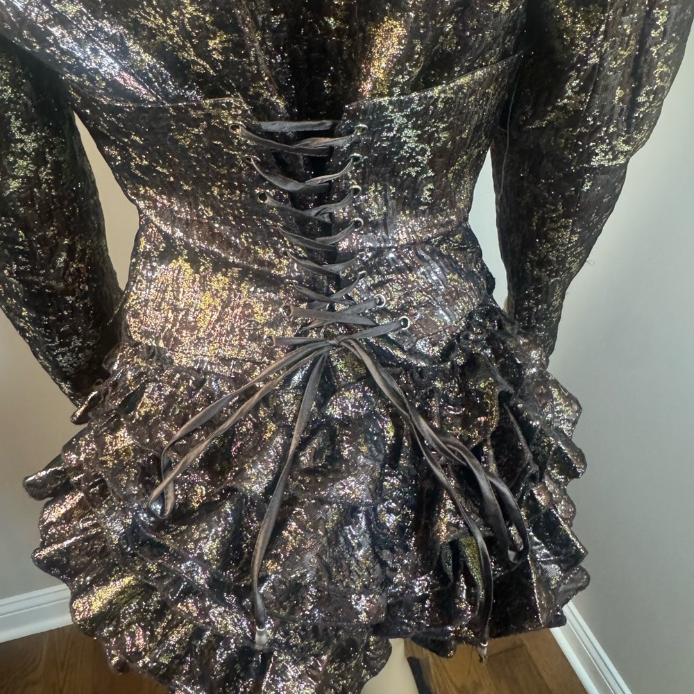 AKIRA Metallic Corset Blazer Mini Dress – Size M – NWT - Picture 5 of 7